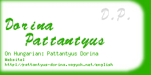 dorina pattantyus business card